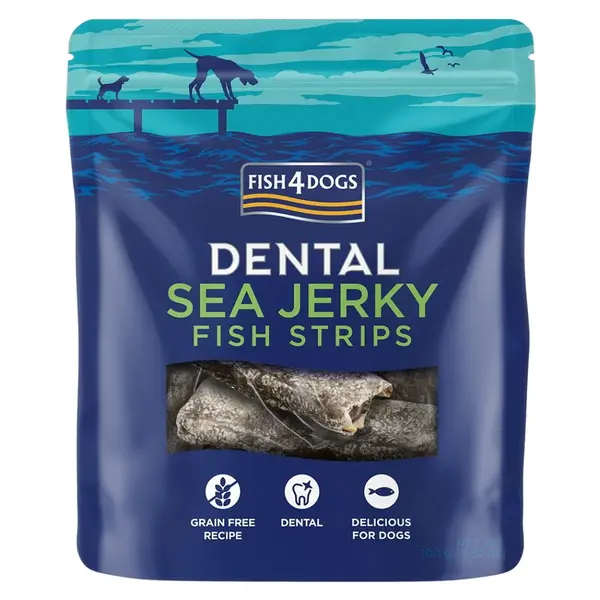 FISH4DOGS Dentální pamlsky pro psy mořská ryba proužky 100 g