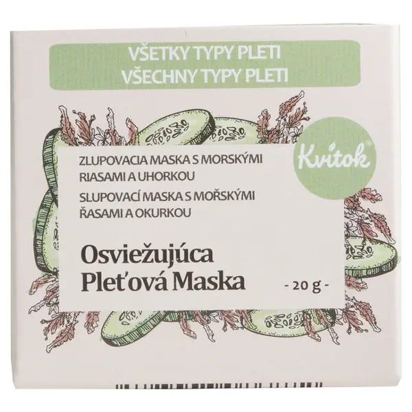 KVITOK Slupovací maska s okurkou Osvěžující 20 g