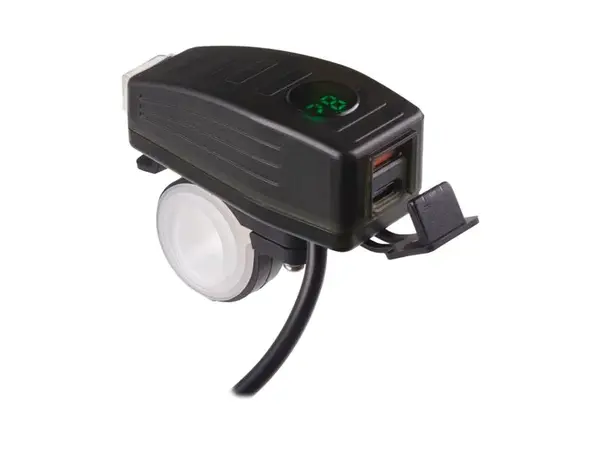 Nabíječka USB STU 34707 s voltmetrem na motocykl