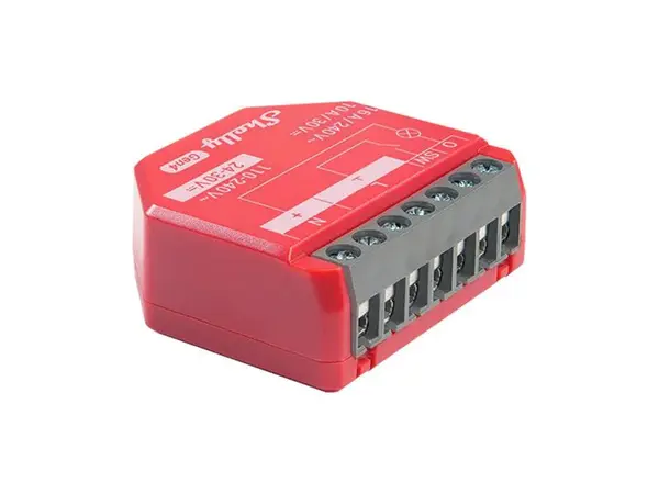 Smart Switch SHELLY 1 PM Gen4 Red WiFi Zigbee Bluetooth Matter