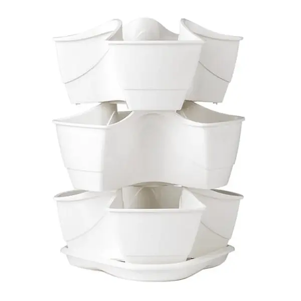 Květináč na bylinky COUBI HERBAL bílý 29,5x29,5x38cm