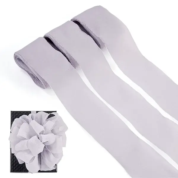 3 Rolls Frayed Polyester Ribbon