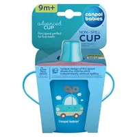 CANPOL BABIES Nevylévací hrníček TOYS modrý 250 ml