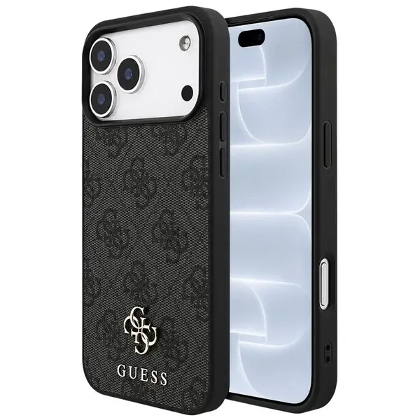 Guess 4G Small and Classic Logo MagSafe ochranný kryt pro iPhone 17 Pro / iPhone 18 Pro, černý