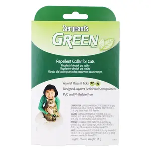 SERGEANT´S Green repelentní obojek pro kočky 35 cm 1 kus