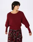 SKFK Ibar-GOTS Sweater 0R8 Burgundy 36