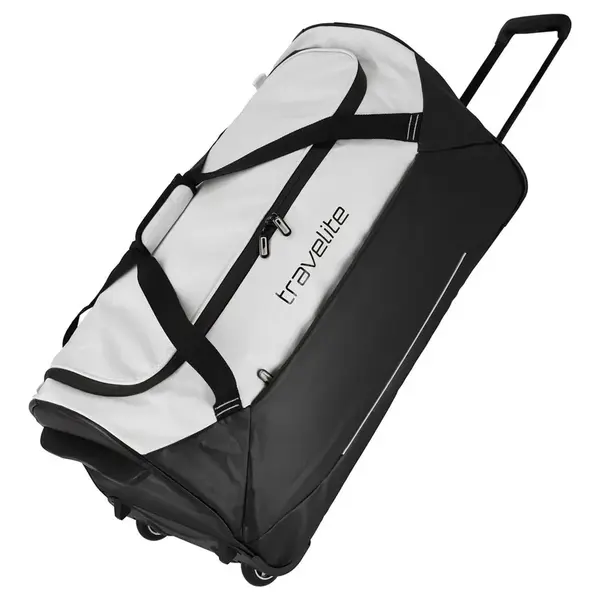 Cestovní taška na kolečkách Travelite Basics Trolley Travel Bag Black/white