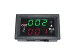 Časový spínač 0-999sec, 0-999min, 0-999hod se dvěma časy černý