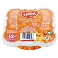 HAMI Malý Gurmán těstoviny s dušenou kýtou a rajčaty 230 g
