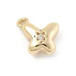 Brass Micro Pave Cubic Zirconia Pendants