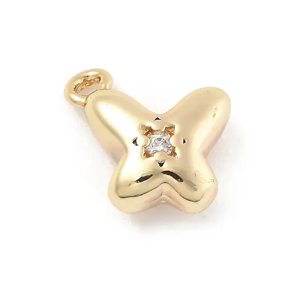 Brass Micro Pave Cubic Zirconia Pendants