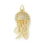 Brass Micro Pave Clear Cubic Zirconia Pendants