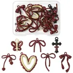 14Pcs 7 Styles Alloy Pendants with Enamel
