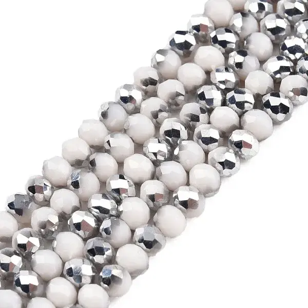 Electroplate Opaque Glass Beads Strands