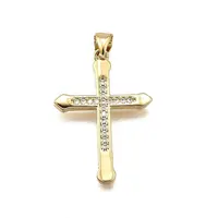 Brass Micro Pave Cubic Zirconia Pendants