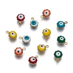 Golden Tone Brass Enamel Charms