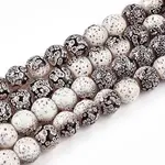 Transparent Baking Painted Glass Beads Strands