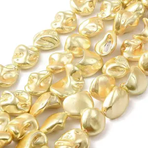 Electroplated Shell Pearl Beads Strands