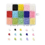 375G 15 Colors Glass Seed Beads