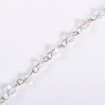 Handmade Rondelle Glass Beads Chains for Necklaces Bracelets Making