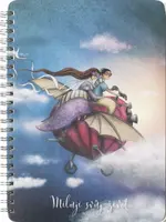 Kroužkový blok MILUJI SVŮJ ŽIVOT A5, čistý, 50 listů