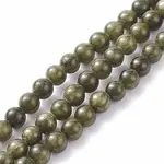 Natural Green Jade Dyed Round Beads Strands