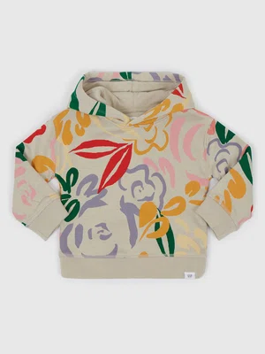 GAP Dětská mikina floral s kapucí - Kluci