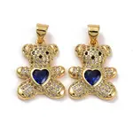 Brass Micro Pave Cubic Zirconia Pendants