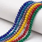 Opaque Solid Color Glass Beads Strands