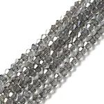Transparent Electroplate Glass Beads Strands