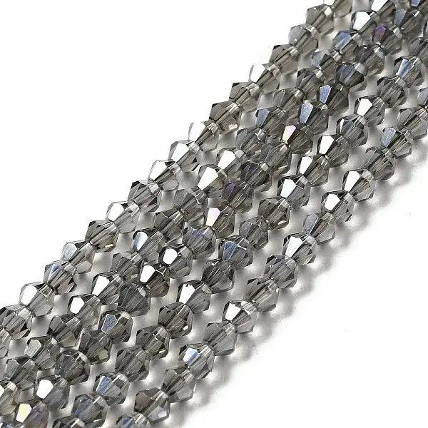 Transparent Electroplate Glass Beads Strands