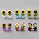 Sunflower Flowerpot Food Grade Eco-Friendly Silicone Beads