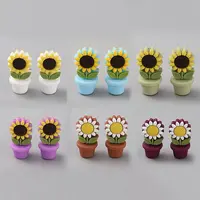 Sunflower Flowerpot Food Grade Eco-Friendly Silicone Beads