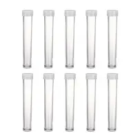 Clear Tube Plastic Bead Containers with Lid
