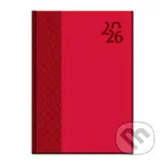 Manager diár VENETIA 2026 (červený) (12-mesačný, B5, stĺpcový)