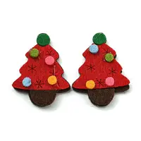 Christmas Trees Non-woven Fabrics Cabochons