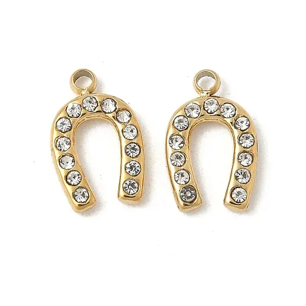 304 Stainless Steel Rhinestone Pendants