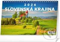 NOTIQUE Stolový kalendár Slovenská krajina 2026 (riadkový)