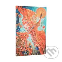 Paperblanks - týždenný diár Firebird 2026 (flexi, maxi, horizontálny, elastické zatváranie)