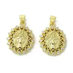 Brass Micro Pave Cubic Zirconia Pendants