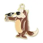 Light Gold Plated Alloy Enamel Pendants