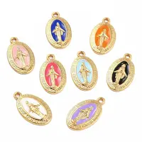 Golden Alloy Enamel Pendants