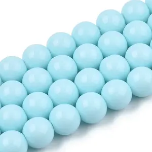 Opaque Solid Color Glass Beads Strands