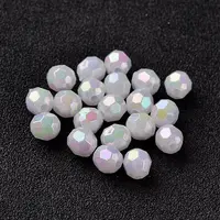 AB Color Plated Eco-Friendly Poly Styrene Acrylic Round Beads