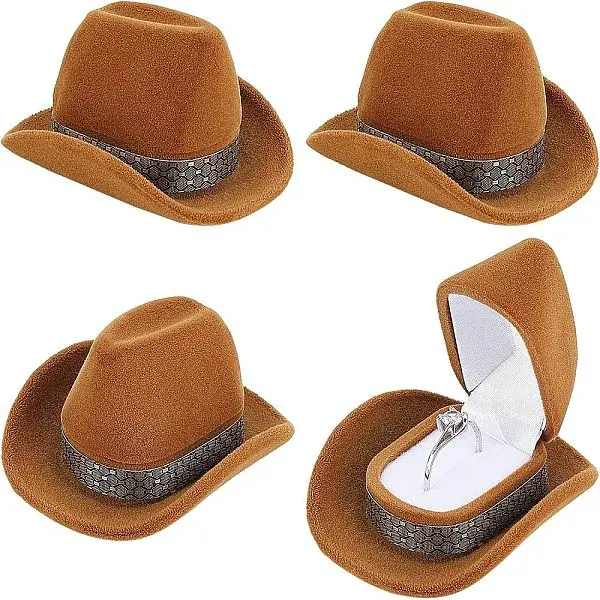 Cowboy Hat Velvet Boxes