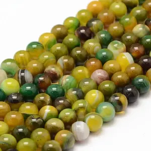 Natural Striped Agate/Banded Agate Bead Strands