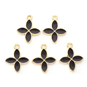 Light Gold Plated Alloy Enamel Pendants