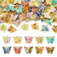 60PCS 10Colors Transparent Acrylic Alloy Charms