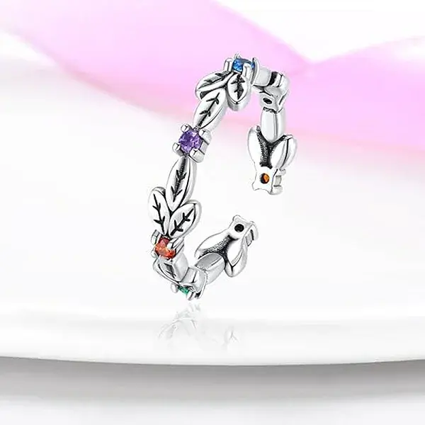 Brass Micro Pave Cubic Zirconia Open Cuff Rings