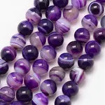 Natural Striped Agate/Banded Agate Bead Strands
